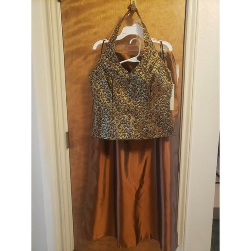 Copper Halter Excape‎ Prom Dress Size 8/10